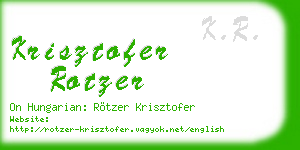 krisztofer rotzer business card